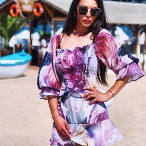 Women Asymmetric Top Shirt Extravagant Party Sleeve Blouse