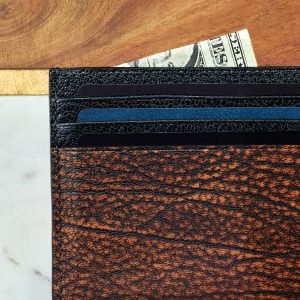 Slim Leather Card Holder Wallet For 6 Cards