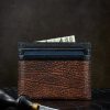 Slim Leather Card Holder Wallet For 6 Cards