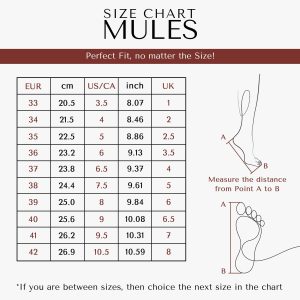 Women's Brown Suede Mules With Chain Detail Backless