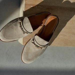 Classic Mules From Suede Leather Stylish Slip On