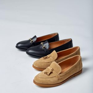 Women S Suede Slip On Loafers Classic Leather