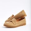 Comfortable Casual Moccasins Beige Suede Loafers For Women